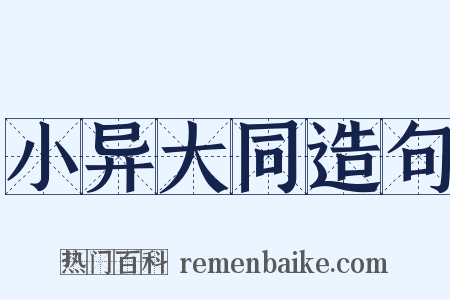 小异大同造句是什么意思的图片